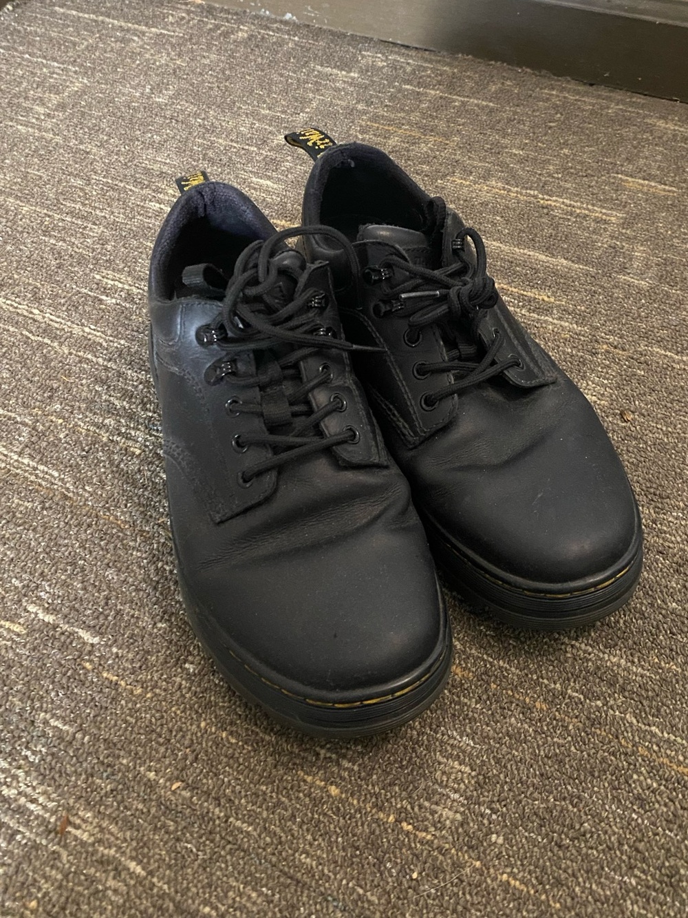 Dr. Martens Black Smooth Leather Oxford Lace-Up Shoes